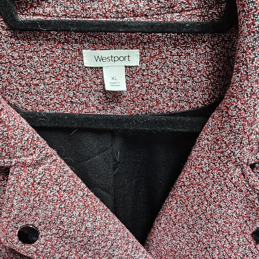 Westport Knit Blazer in Burgundy Multi New With Tags - Picture 2 of 9